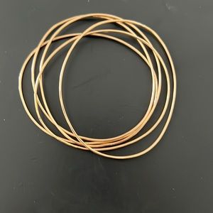1 set of gold fill bangle bracelets(5). Thin.